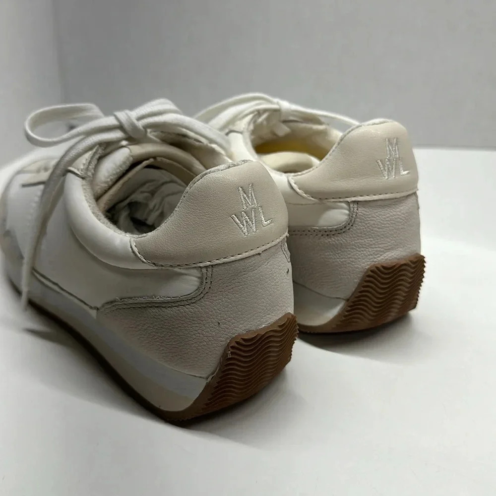 Madewell League Sneakers Shoes Lace Up Athletic Washed Nubuck Cloud Linen 9.5 - Picture 6 of 12